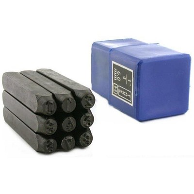9 Number Punches 1/4'' Jewelers Art Hobby Craft Workbench Jewelry Repair Tools