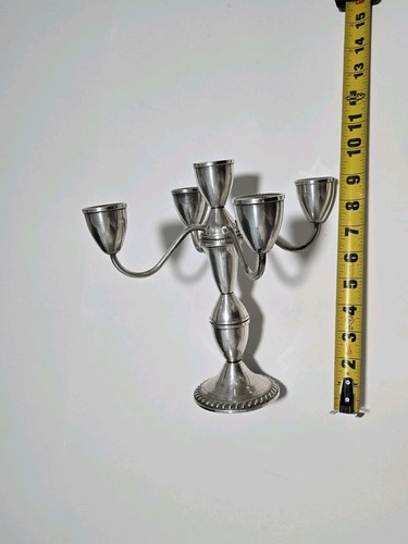 Vintage Sterling Silver Weighted Duchin Creation 4 Arm Candlestick Candelabra - Picture 2 of 12