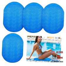 4 Pcs Pool Seats for Edge of Pool - Soft Oval Foam Cushion - Non-Slip