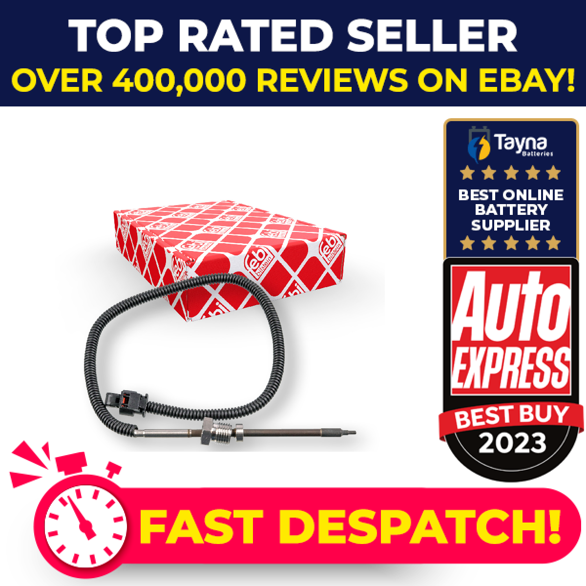 Exhaust Temperature Sensor fits MERCEDES ML280 W164 3.0D 05 to 09 OM642.940 Febi