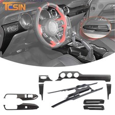For 2015-23 Ford Mustang Dash Gear Door Interior Decor Cover Trim Carbon Fiber For 2015-23 Ford Mustang Dash Gear Door Interior Decor Cover Trim Carbon Fiber