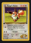 Lt. Surge's Eevee 51/132 1st Edition Gym Challenge Uncommon Pokemon TCG