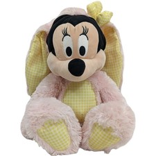 Disney Store Minnie Mouse Plush Toy Pink Easter Bunny Costume Gently Used