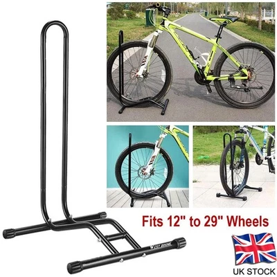Cavalletto Bici Pavimento Verticale Parcheggio Porta Bicicletta Espositore max 29" UK
