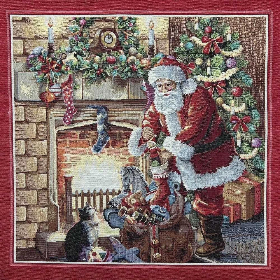 TOMASELLI TESSUTI Pannello Gobelin Babbo Sacco Regali 45x45 Cm 7077