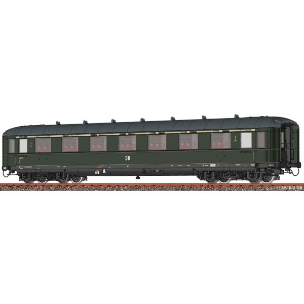 Brawa 51075 H0 Personenwagen A4üE, Dr, Ep.Iii, Mit Beleuchtung, Ac H0 + Neu-image