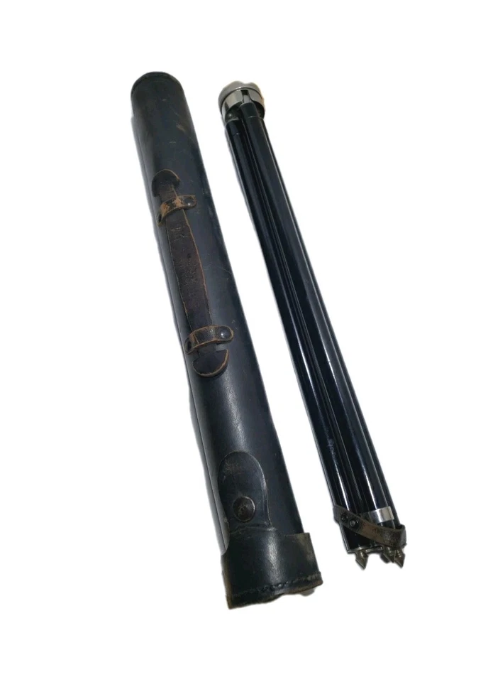 Trípode de metal vintage Eastman Kodak # 1 con estuche de cuero - negro Foto 2 de 4