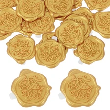 24pcs Wax Seal Stickers For You Envelope Seal Stickers Gold