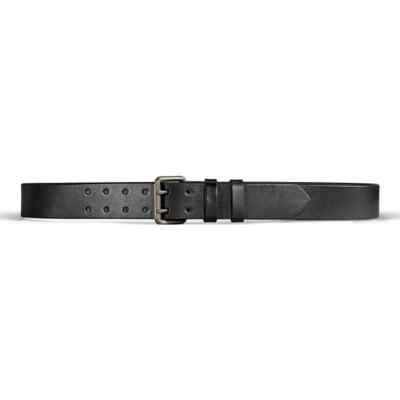 Filson Double Prong Belt New Black 12oz Bridle Leather Brass