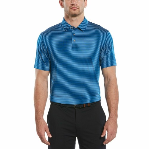 PGA TOUR Herren Golf Poloshirt gestreift blau, XL - Bild 2 von 2