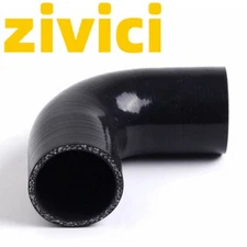 Black 2.5"-2.5" 90 Degree Elbow Silicone Hose Coupler 63mm Intercooler Pipe
