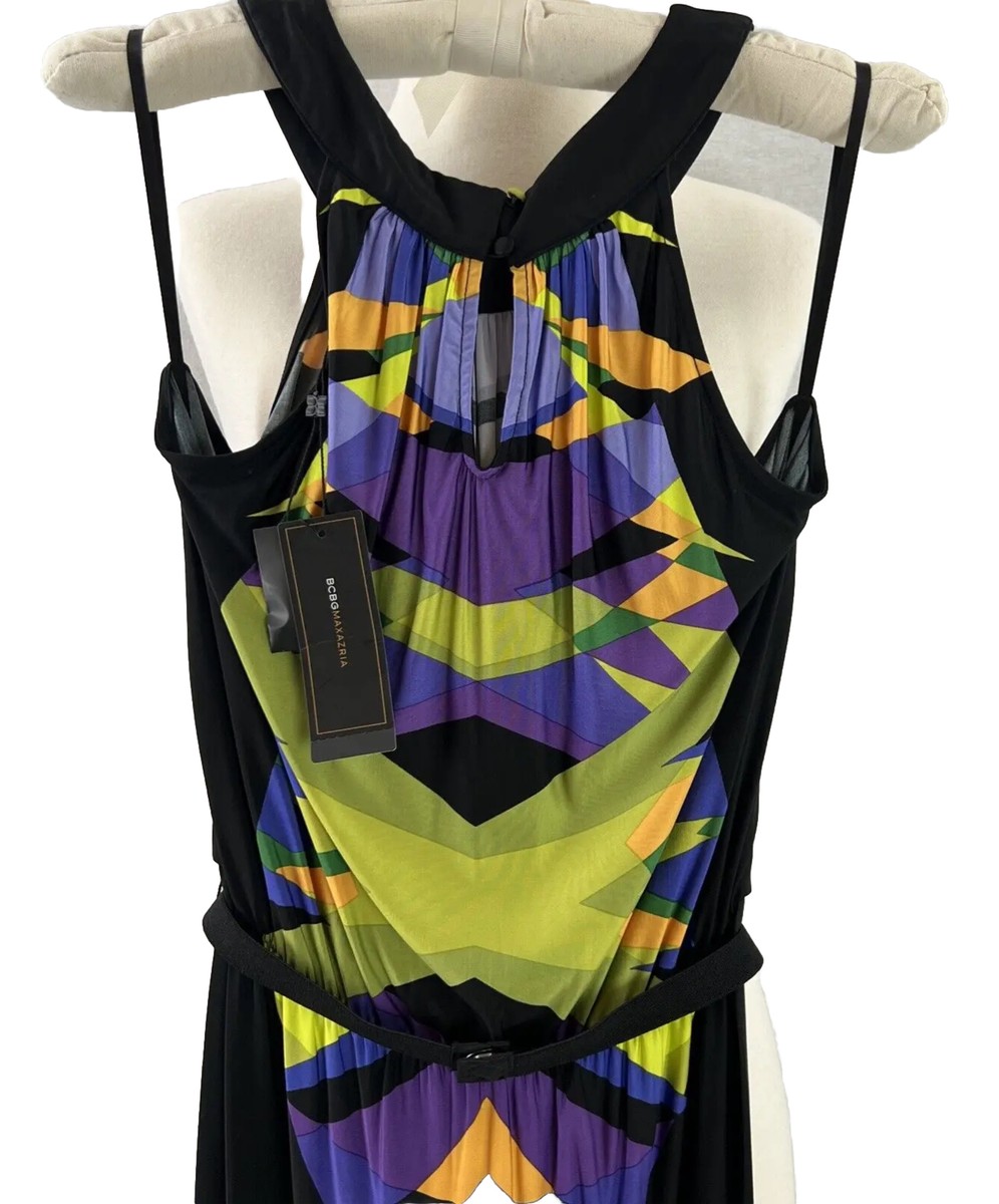 bcbg neon maxi dress Asymmetrical Jersey Gown BCBGMAXAZRIA