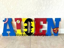 Hand Painted Superhero Letters