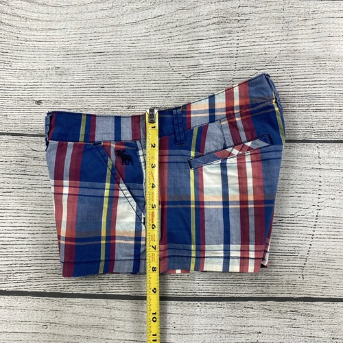 Abercrombie Cute Stretch Shorts Girls / Juniors Size 14 Plaid Multi-Colored - Picture 7 of 8