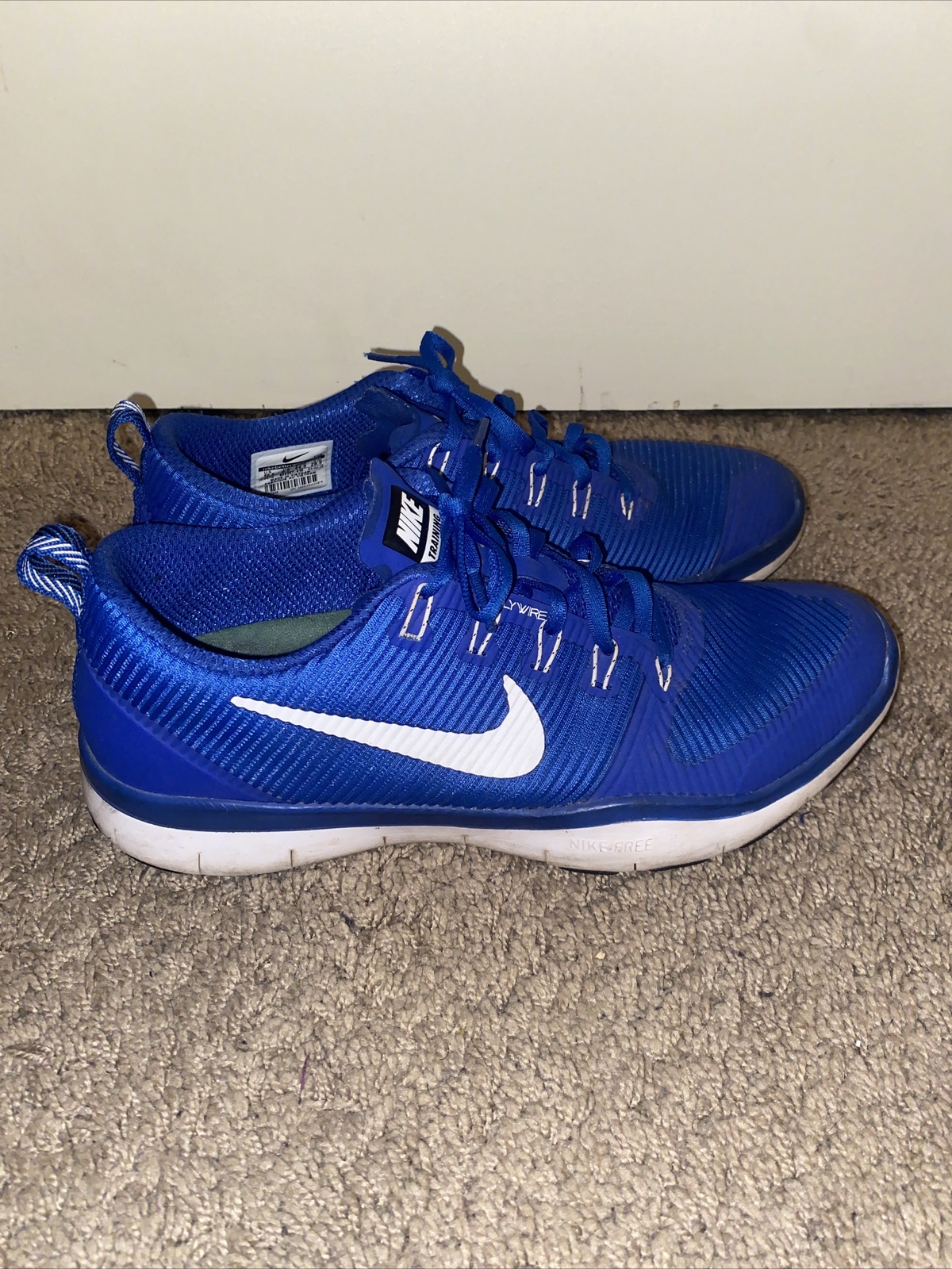 NIKE Blue Used Men's Training Shoes Running Sneakers FlyWire Size 10.5 No Box eBay