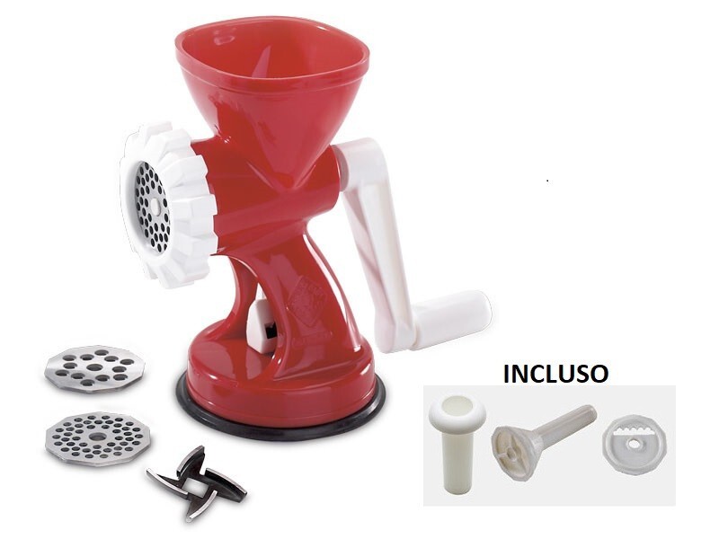 Tritacarne con Accessori Manuale Rigamonti Trita Carne Macinato Verdure Tritare