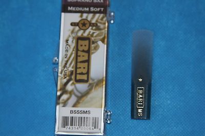 Bari Woodwinds Star Series Synthetic Soprano Sax Reed, Med. Soft, 2.0-2.5,BSSSMS