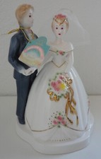 Vintage Josef Originals Bride and Groom Figurine Cake Topper New w/ Tag Taiwan
