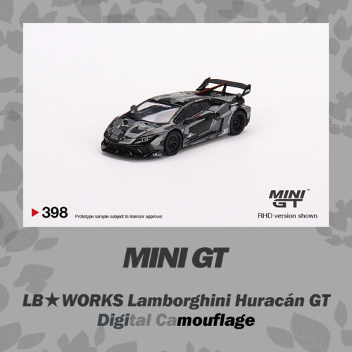 MINI GT 1:64 LBWORKS LBWKLambo Huracan GT camouflage numérique LHD en boîte - Photo 1/4
