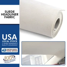 Beige Suede Headliner Fabric Material 98"x60" Car Interior Roof Liner Upholstery