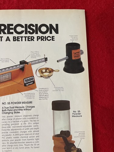 Vintage 1983 Lyman Model 1000 Powder Scale Print Ad - Picture 3 of 7