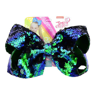 7/" Mermaid Sequin Grosgrain Ribbon Hair Bow Alligator Clips Hair Grips Bowknot