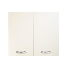 Pensile cucina da 80 cm 2 ante con ripiano Colore Bianco,Legno MabelOnline