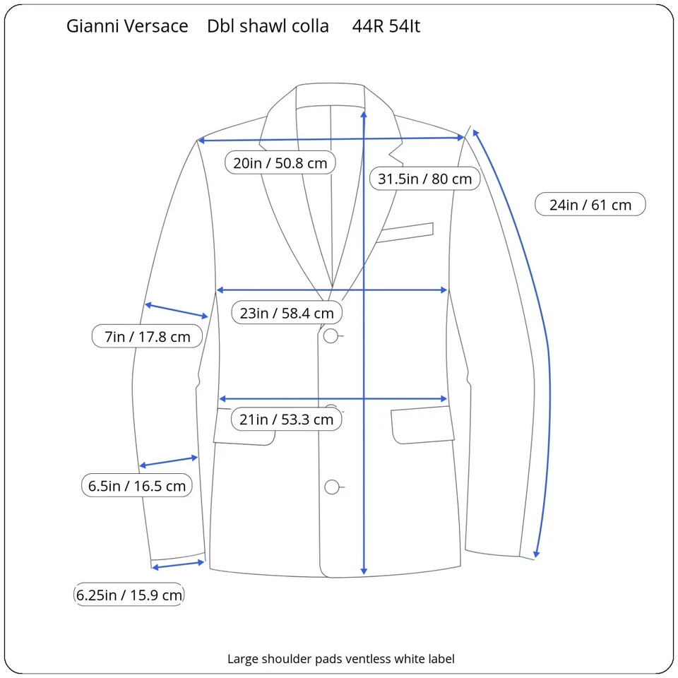 Versace Double Breasted Shawl Collar Tuxedo Jacket 44R 54it White Label - Image 2 of 4