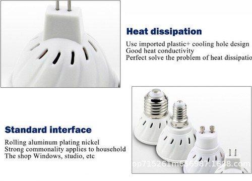 MR16 GU10 E27 E14 LED Bulbs 5W 8W 10W Ultra Bright 2835 SMD COB Spot Light 220V - Picture 6 of 16