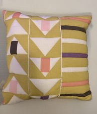 Next Filled Cushion Yellow Pink White Grey 43cm X 43cm  Brand New