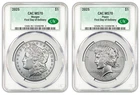 2025 (MS70) Morgan & Peace Silver Dollar CAC First Day Of Delivery CACG FDOD