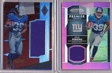 PAUL PERKINS - 2016 Prizm Pink Premier Jersey & Pheonix SP Jersey /79 Giants RC