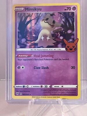 Mimikyu 081/189 Pokemon Trick or Trade Halloween Stamp Holo Rare