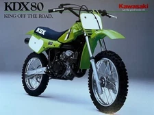 1984 Kawasaki KDX80 double-sided brochure-literature KDX 80 KDX80-C1 OEM