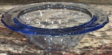 BABY BLUE TIARA GLASS BABY BOWL MOTHER GOOSE 6 1/4  D LOOKS UNUSED
