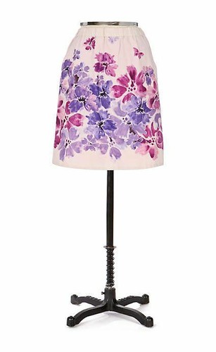 ¡NUEVO! NUEVO CON ETIQUETAS Anthropologie Floral Mariposa "Falda Montaña Eterna" S - Imagen 1 de 3
