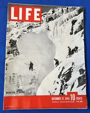 1945 LIFE MAGAZINE - MOUNTAIN CLIMBING - PRO WRESTLING HEELS WWE FRED ASTAIRE