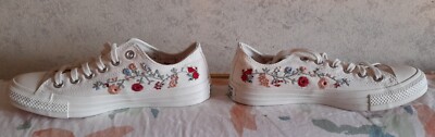 CONVERSE LOW ALL STAR DAMEN SNEAKER HANDBESTICKT
