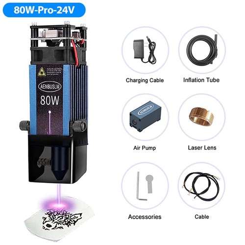 40W 80W Lasergravierkopf CNC Lasergravierer mit Luftpumpe Lasermodul - Bild 7 von 32