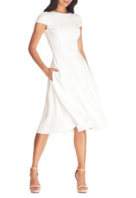 slim fit dress slacks Livia Button Dress - French Blue Linen main image 0