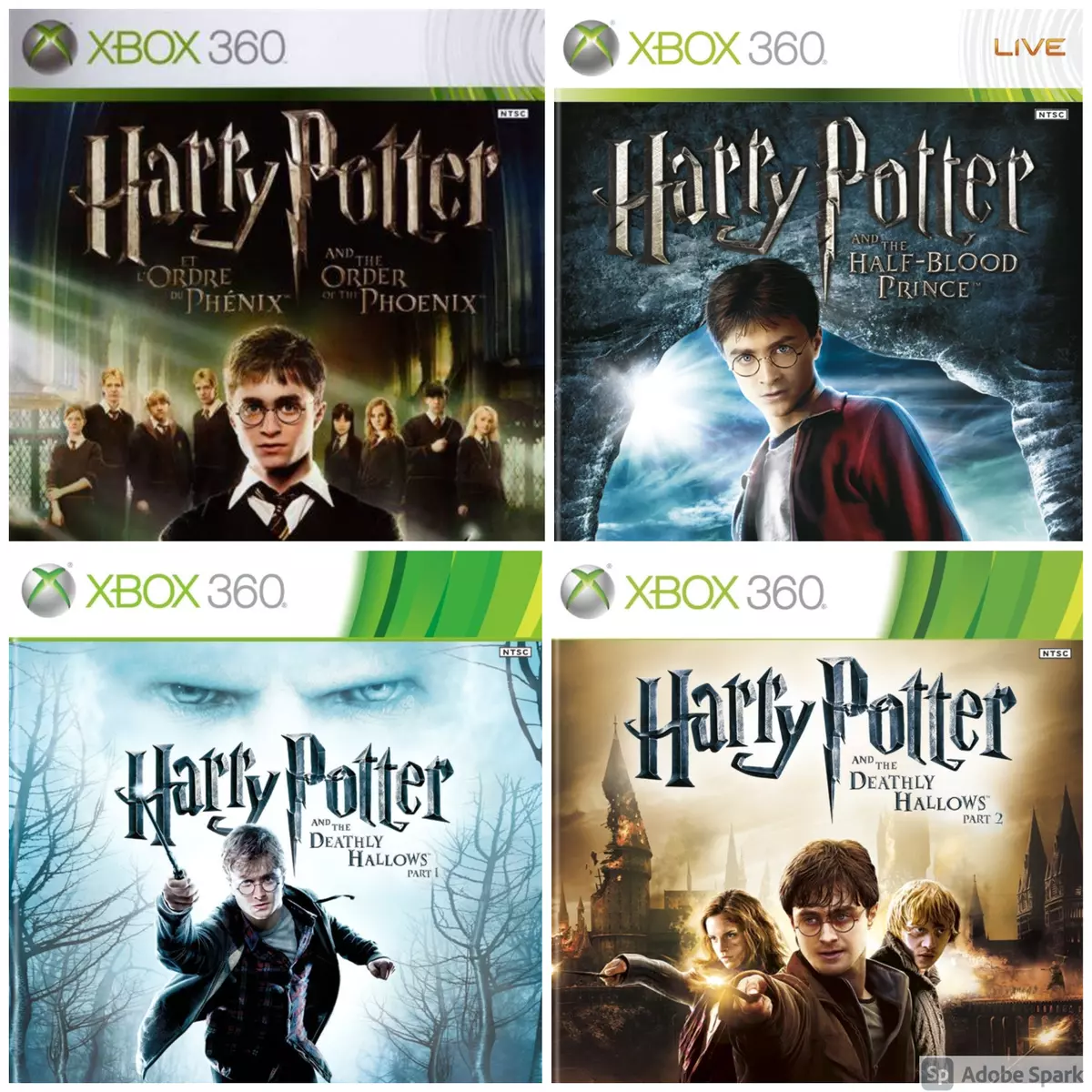 Harry Potter Xbox 360 Games - Choose Your Game - Complete Collection