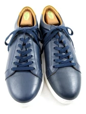 Allen Edmonds "COURTSIDE"  Leather Dress Sneakers 10.5 D NAVY Worn Once  (598N)