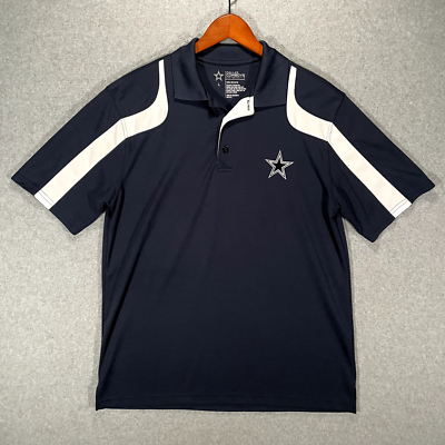 Dallas Cowboys Shirt Mens Large Blue Polo Authentic Short Sleeve
