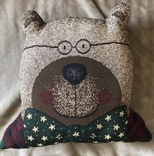Teddy Bear Throw Pillow/Great Condition 13"x12"x4.5"