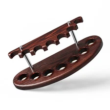 Stand for smoking tobacco pipe Wooden handmade Rack for seven pipe bowls