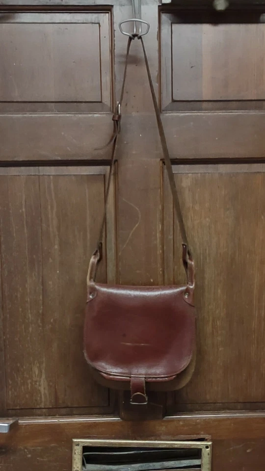 H&M Vintage Brown Leather Crossbody Bag Shoulder Bag Satchel Purse - Image 2 of 4