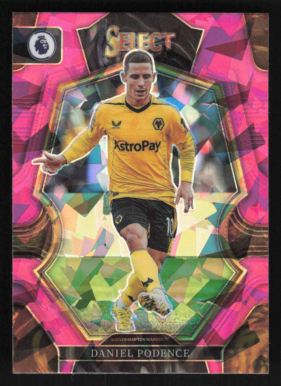 2022-23 Panini Select Premier League #132 Daniel Podence Pink Cracked Card TCCCX