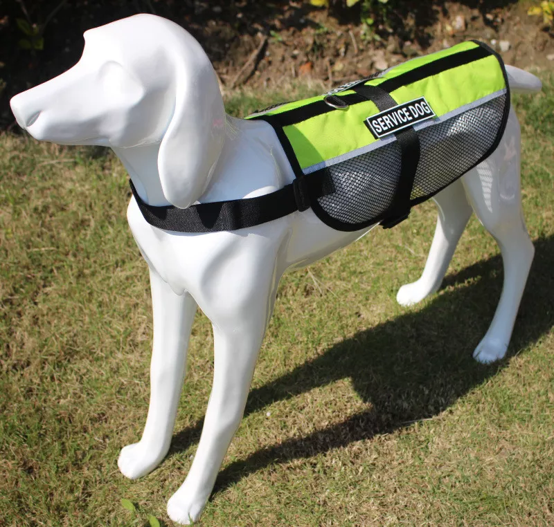 Reflective Mesh Service Dog Vest Therapy Harness w Free Service Dog Info Cards