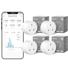4-Pack SONOFF S60 Smart WiFi Plug 13A Type G Power Socket with Energy Monitoring