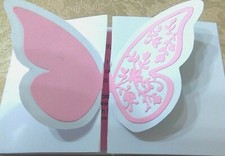 Inviti BATTESIMO comunione FARFALLA o CUORE 3D + STAMPA INCLUSA + CON BUSTA